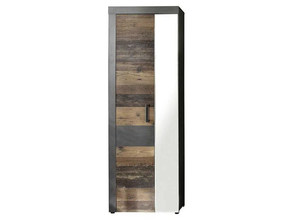 Irwin Kledingkast 2 Deuren, Grijs Matera Decor, Old Wood Decor.