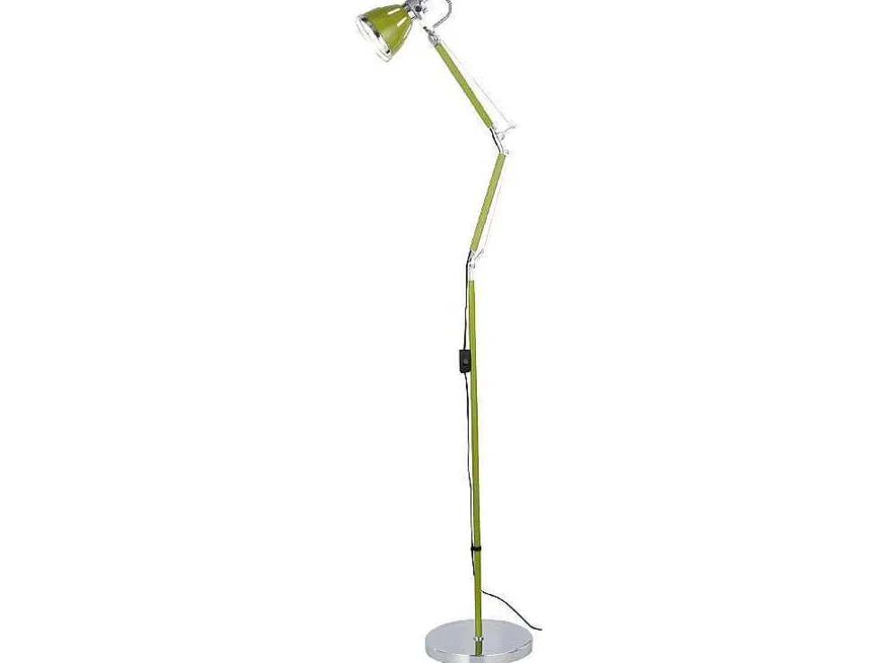 Jerona Vloerlamp, Groen, Chroom, 27,5X27,5X180 Cm, Epikasa