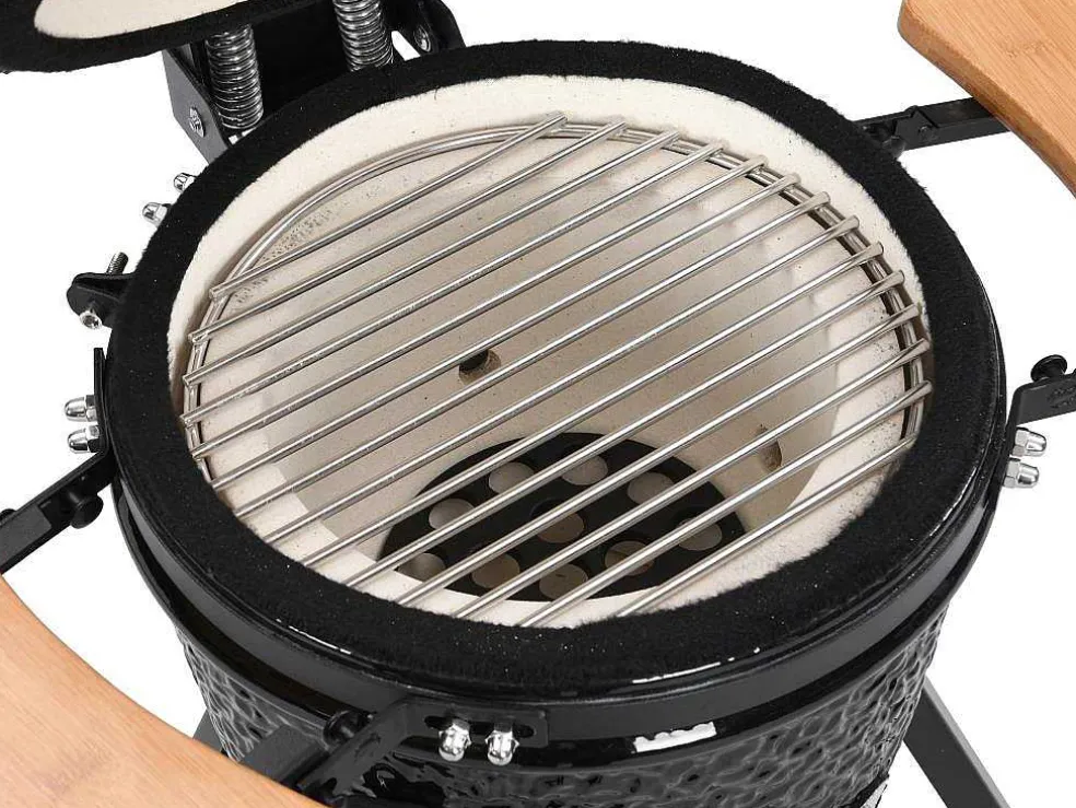 Kamado-Houtskoolbarbecue Van Keramiek En Bamboe 32 X 52 X 94 Cm - Eriko