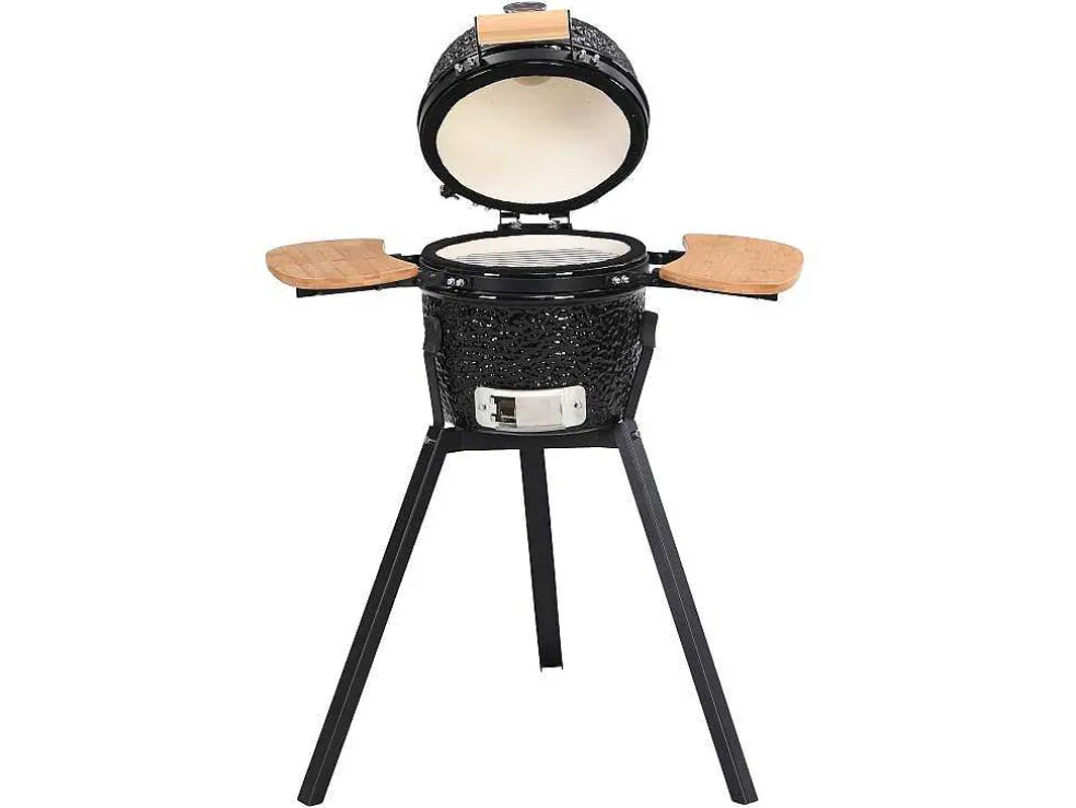 Kamado-Houtskoolbarbecue Van Keramiek En Bamboe 32 X 52 X 94 Cm - Eriko