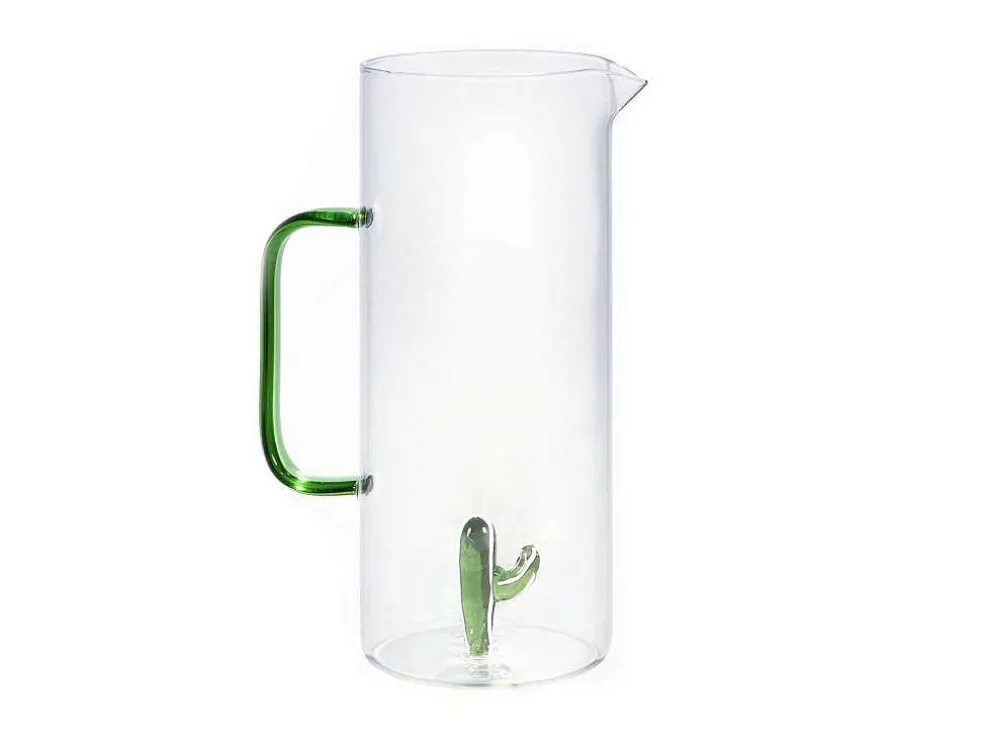 Karaf + Set Van 4 Glazen Met Cactus - Puntia