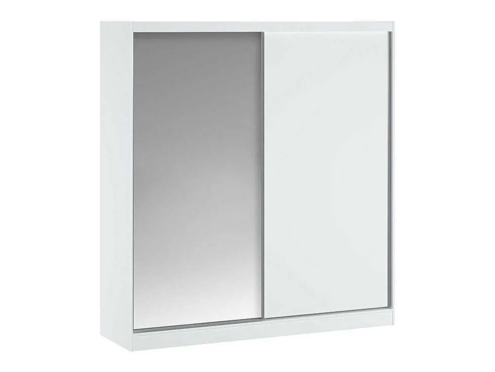 Kast Met 2 Schuifdeuren - Met Spiegel - L200 Cm - Wit - Ochira