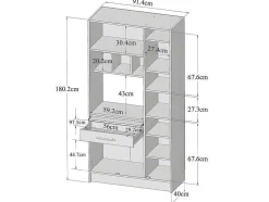 Keukenmeubel Mady - 5 Kasten & 1 Lade - Wit En Eiken