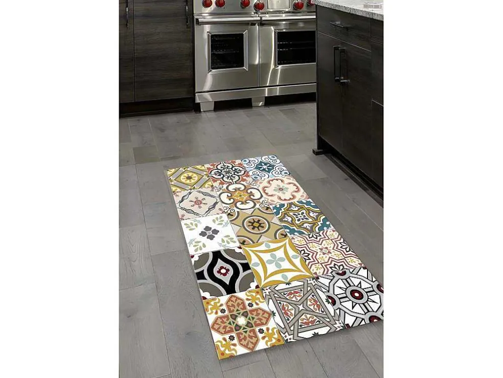 Keukentapijt Van Vinyl Met Vloertegelmotief Rica - 49,5 X 83 Cm - Meerkleurig