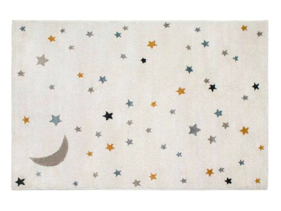 Kindertapijt Moony - Polypropyleen - 100 X 150 Cm - Beige, Roze En Geel