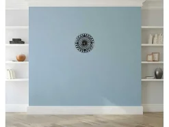 Klok Geometrisch 3, Zwart, 50X1,5X50 Cm, Epikasa
