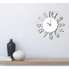 Klok Numbers 1, Wit, Zwart, 50X1,5X50 Cm, Epikasa