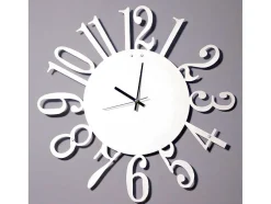 Klok Numbers 1, Wit, Zwart, 50X1,5X50 Cm, Epikasa