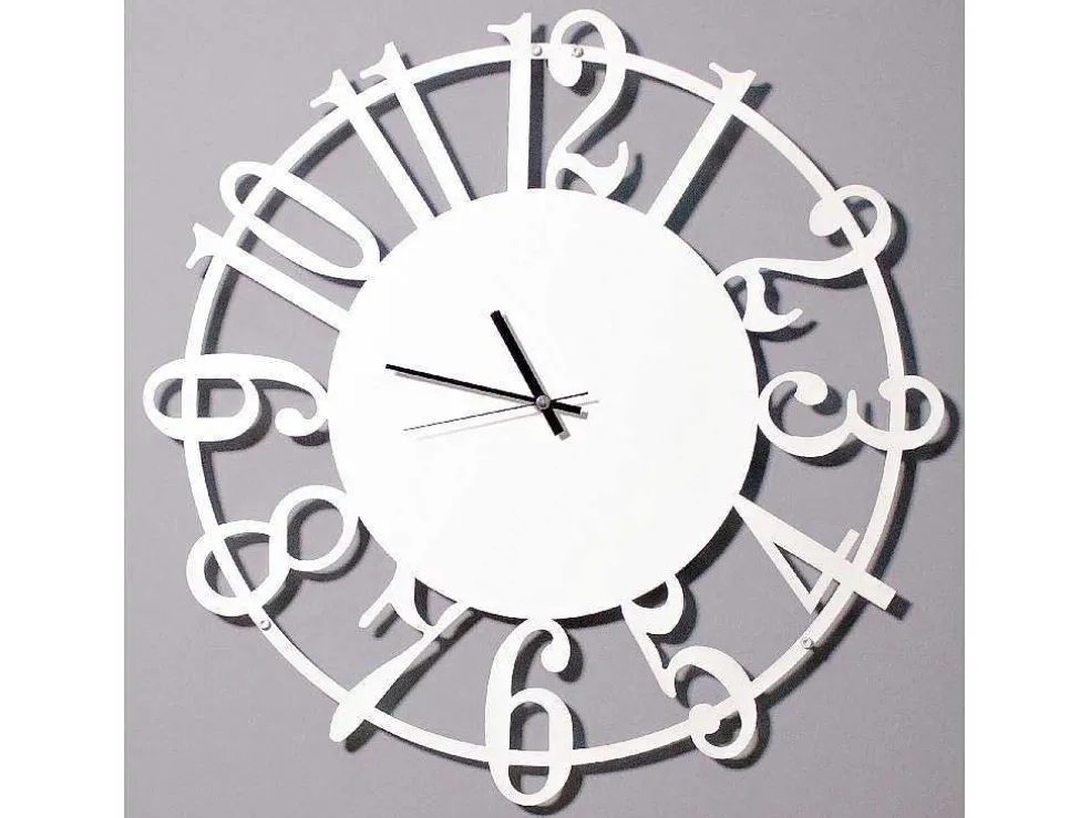 Klok Numbers, Wit, Zwart, 50X1,5X50 Cm, Epikasa