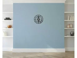Klok Vintage 10, Zwart, Zilver, 50X1,5X50 Cm, Epikasa