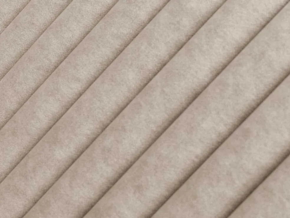 Kofferbed En Hoofdeinde Met Verticale Stiksels - 180 X 200 Cm - Stof - Beige - Sarah