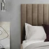 Kofferbed Met Hoofdbord Met Verticale Naden - 160 X 200 Cm - Velours - Taupe - Larali - Van Pascal Morabito