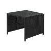 Krukje Van Poly-Rattan Mcw-K35, Zwart, Kussen Lichtgrijs