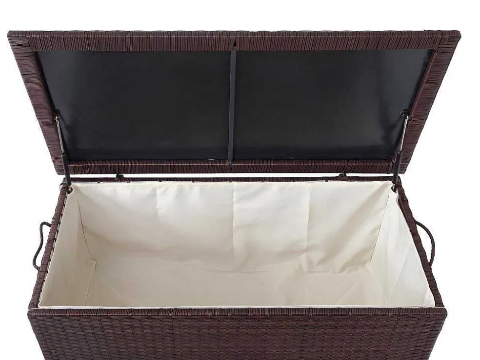 Kussenbox Van Polyrattan Mcw-D88 Iii, Premium Bruin, 51X115X59Cm 250L