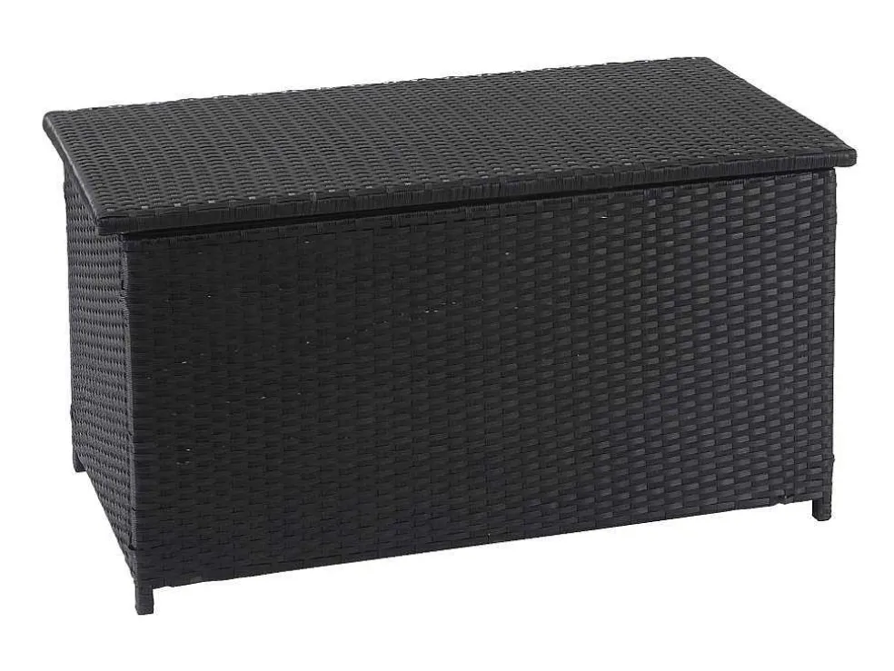 Kussenbox Van Polyrattan Mcw-D88 Iii, Basic Zwart, 63X135X52Cm 320L