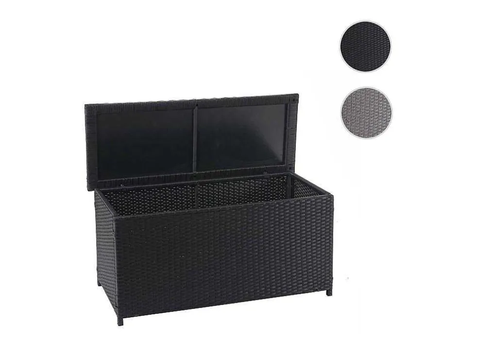 Kussenbox Van Polyrattan Mcw-D88 Iii, Basic Zwart, 63X135X52Cm 320L