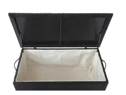 Kussenbox Van Polyrattan Mcw-D88 Iii, Premium Zwart, 51X100X50Cm 170L