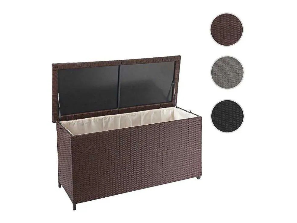 Kussenbox Van Polyrattan Mcw-D88 Iii, Premium Bruin, 63X135X52Cm 320L