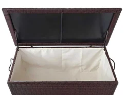 Kussenbox Van Polyrattan Mcw-D88 Iii, Premium Bruin, 63X135X52Cm 320L