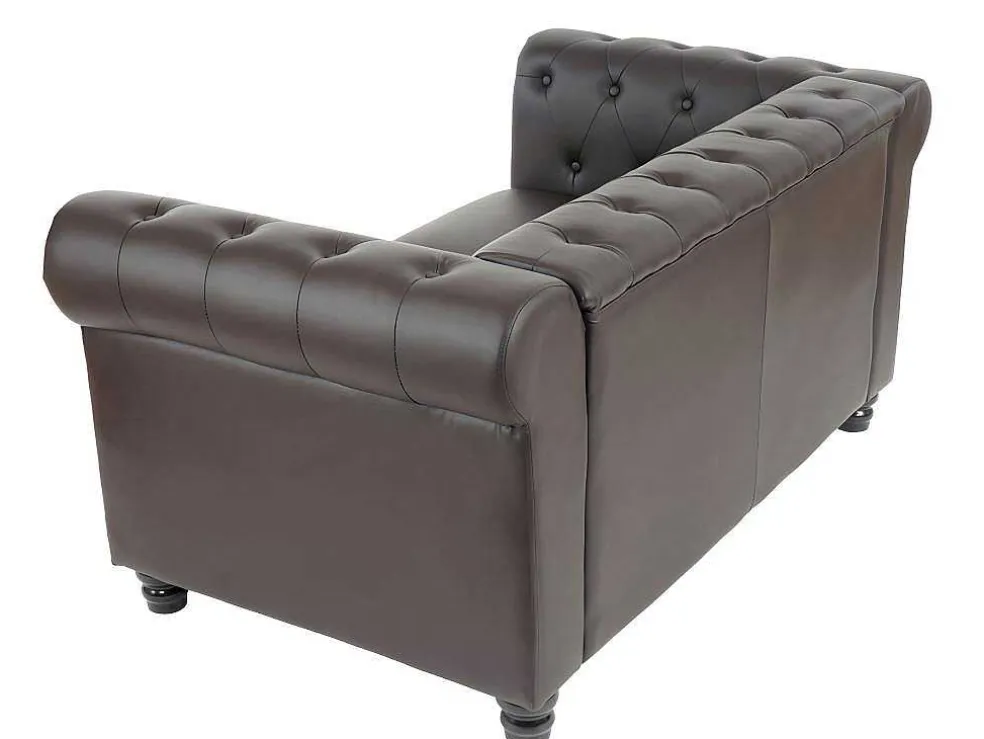 Luxe 2-Zitsbank Edinburgh, Ronde Poten, Bruin