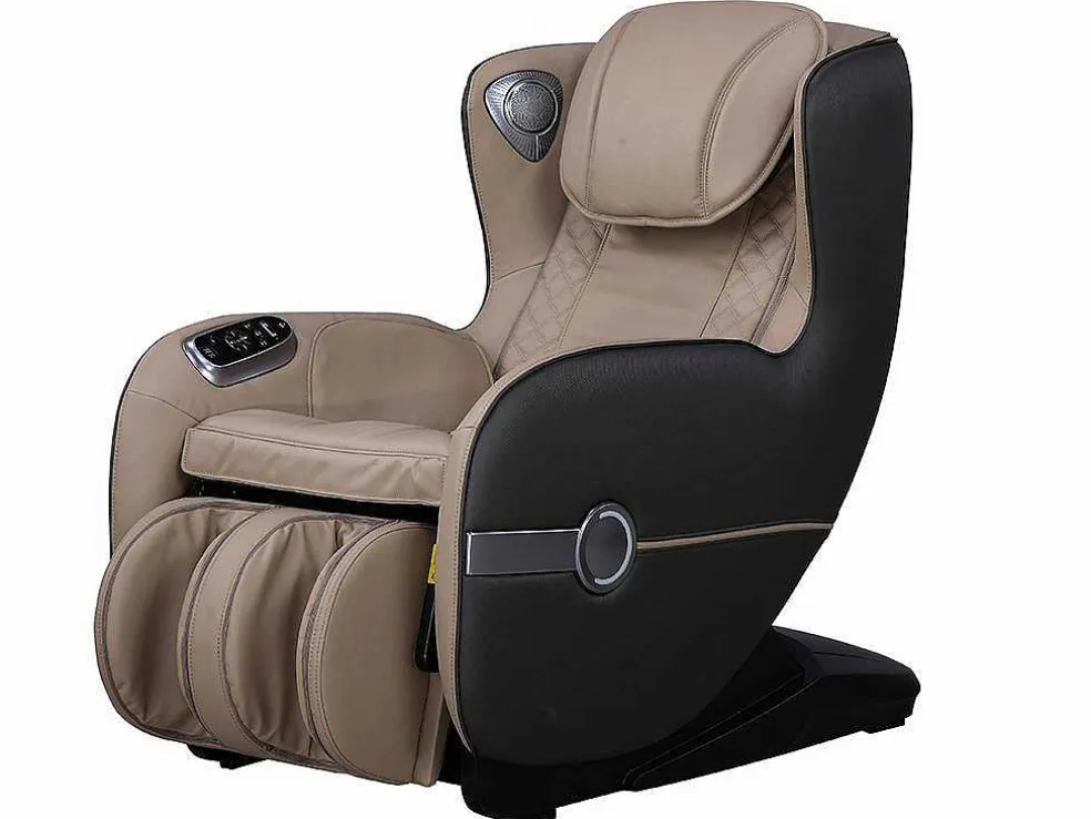 Massagestoel Kasou Van Kunstleer Met Led-Verlichting - Met Bluetooth - Beige