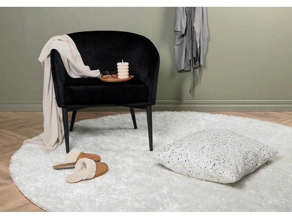 Mattis Vloerkleed O200 Cm Polyester Wit.