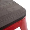 Mcw-A73 Kruk Incl. Houten Zitting, Rood