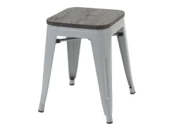 Mcw-A73 Kruk (Set Van 6) Houten Zitting, Grijs