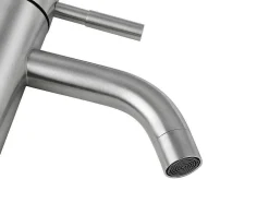 Mechanische Mengkraan Met Ronde Vorm Van Roestvrij Staal - Geborsteld Nikkel - H17 Cm - Salavan