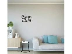 Metalen Decoratie Carpediem, Zwart, 50X1,5X38 Cm, Epikasa