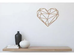 Metalen Decoratie Hart 10, Koper, 47X1,5X40 Cm, Epikasa