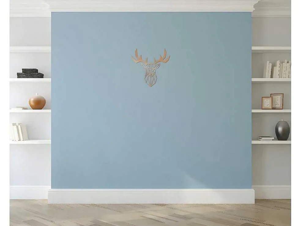 Metalen Decoratie Herten 4, Koper, 51X1,5X51 Cm, Epikasa