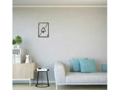 Metalen Decoratie Schoppenaas, Zwart, 32X1,5X48 Cm, Epikasa