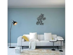 Metalen Decoratie The Change, Zwart, 62X1,5X70 Cm, Epikasa