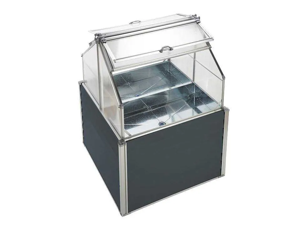 Mini-Tuinkas Van Polycarbonaat En Structuur Van Aluminium - L120 X B120 X H169 Cm - Antraciet - Genista