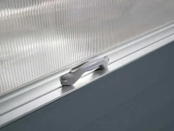 Mini-Tuinkas Van Polycarbonaat En Structuur Van Aluminium - L120 X B120 X H169 Cm - Antraciet - Genista