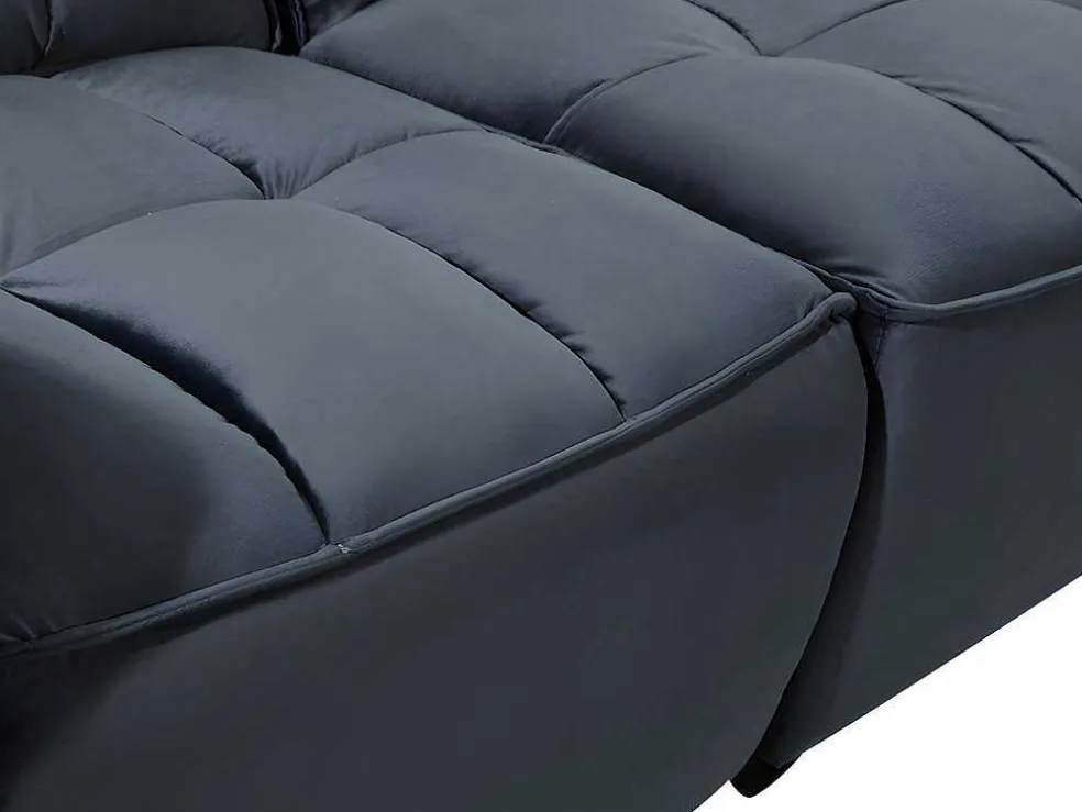 Moduleerbare Relaxhoekbank Van Fluweel - Antraciet - Alford