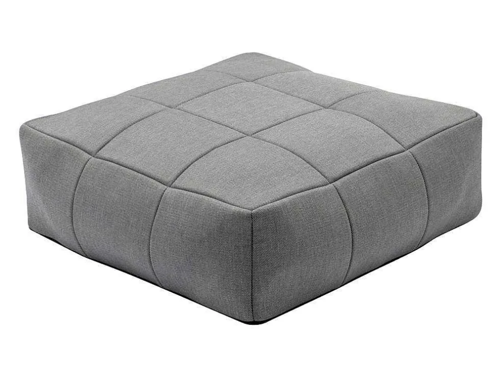 Moduleerbare Tuinzithoek 5 Plaatsen Van Stof: 3 Fauteuils, 1 Hoek, 1 Poef En 1 Salontafel - Antraciet - Livai Van Mylia