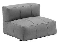 Moduleerbare Tuinzithoek 5 Plaatsen Van Stof: 3 Fauteuils, 1 Hoek, 1 Poef En 1 Salontafel - Antraciet - Livai Van Mylia