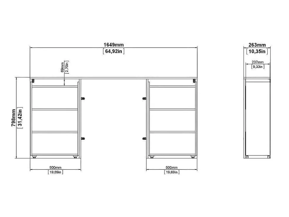 Nada Hoofdbord 160 Cm 4 Planken Hickory Decor.