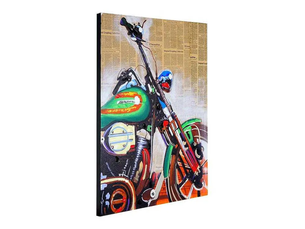 Olieverfschilderij Motor Handgeschilderd