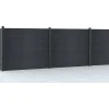 Omheining H156 Cm - Set Van 6 Latten In Composiet + 2 Antraciet Palen - Enola