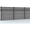 Omheining H181 Cm - Set Van 7 Latten In Composiet Met Decoratie + 1 Lichtgrijze Paal - Enola