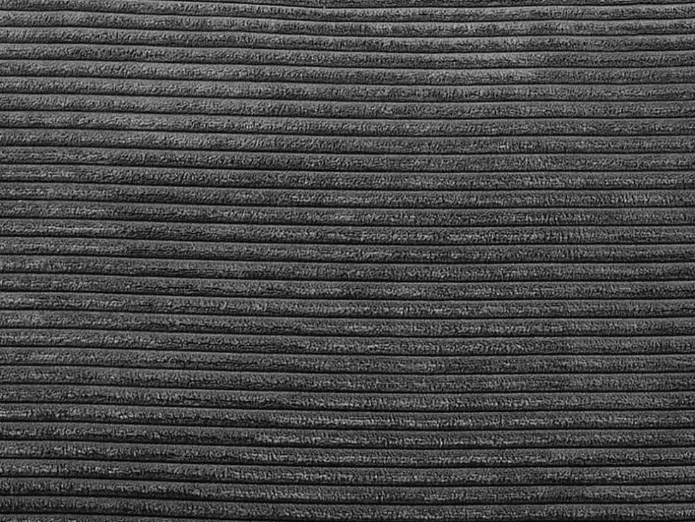 Omkeerbare Driezits-Express-Slaapbank Van Antracietkleurig Ribfluweel - Bed 140 Cm - Matras 22 Cm Loreto