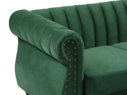 Omkeerbare Hoekbank Van Spargroen Velours Trumbo