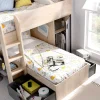 Omkeerbare Hoekstapelbed Ricardo - 2 X 90X190Cm - Opbergruimte - Grijs En Antraciet