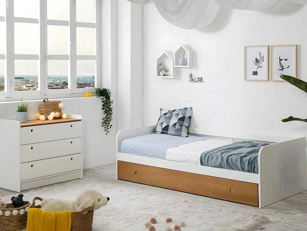 Onderschuifbed Juliette - 2 X 90 X 190 Cm - Wit