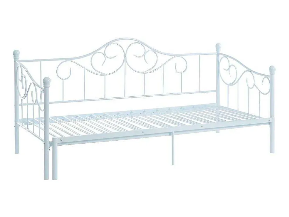 Onderuitschuifbed Sebille - Metaal - 90 X 200 Cm - Wit