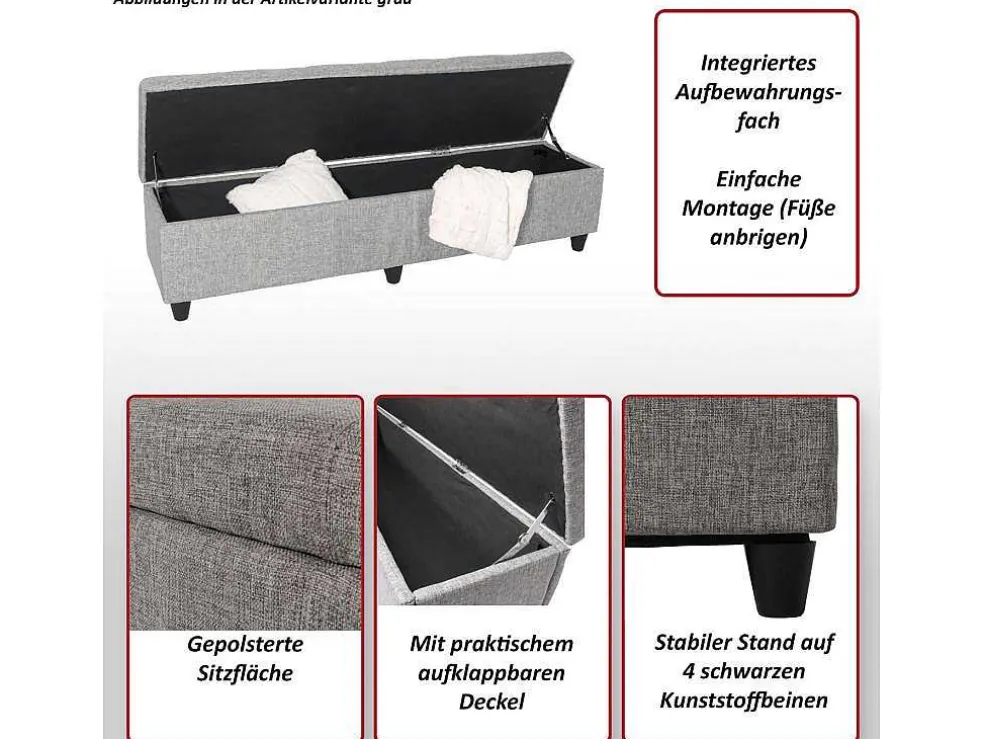 Opbergkist Kriens Xxl, Donkergrijs