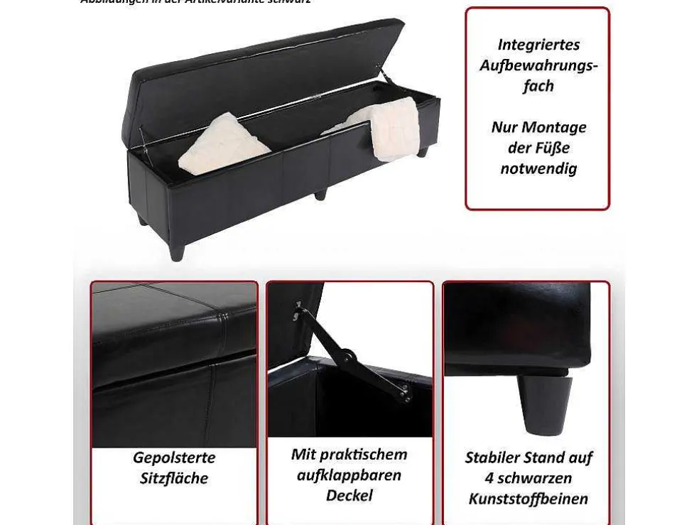 Opbergkist Kriens Xxl, Zwart